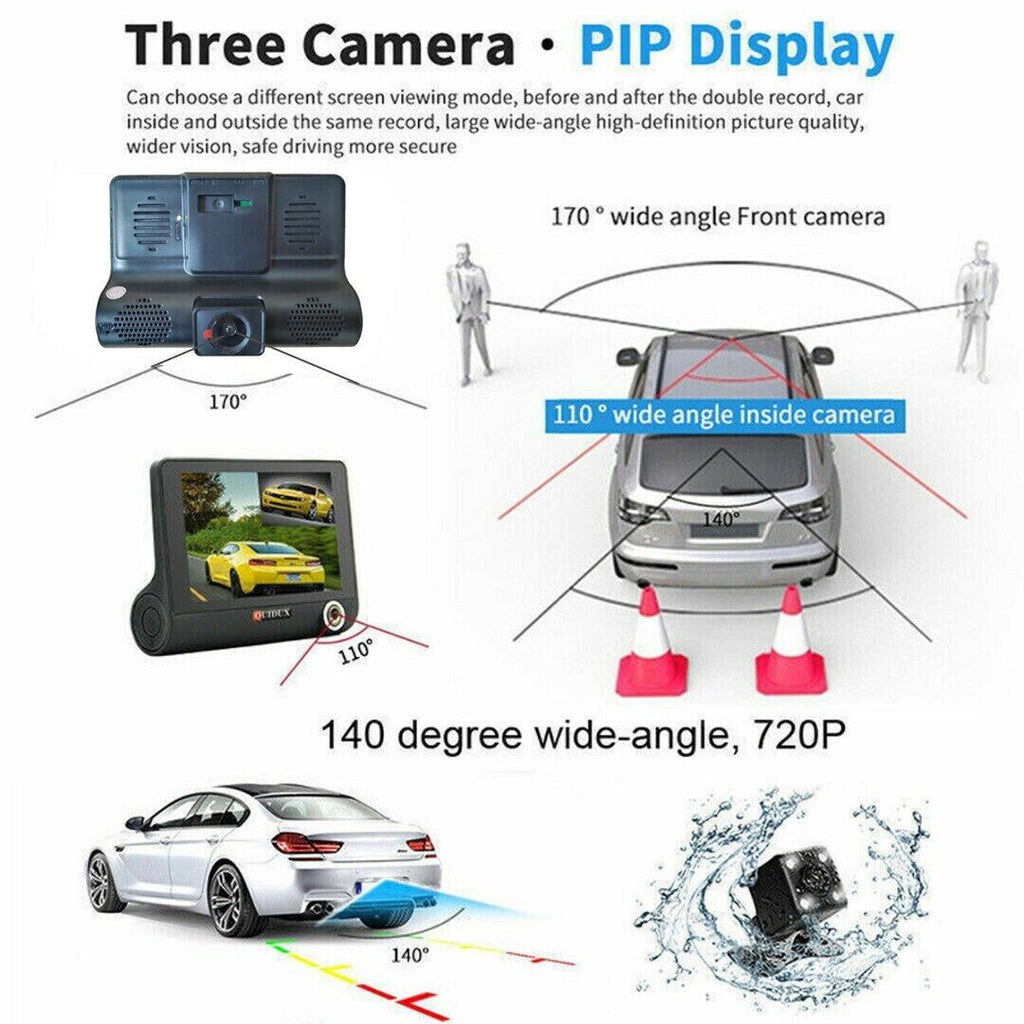 VigiCam DuoView 4" — Dashcam Double Objectif Avant/Arrière Full HD