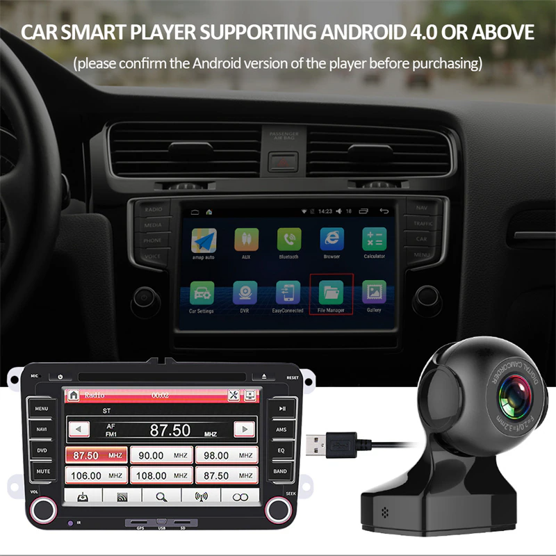 VigiCam SmartAngle 170° — Dashcam WiFi Grand Angle avec Détecteur de Choc