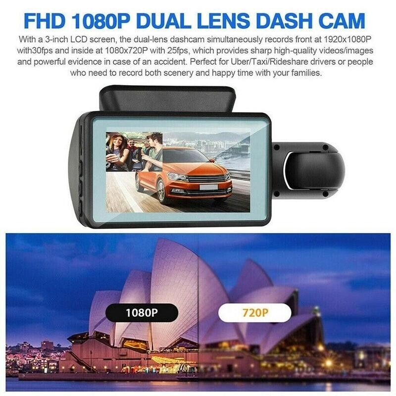 VigiCam CabinGuard — Dashcam Double Lens Habitacle & Route Full HD