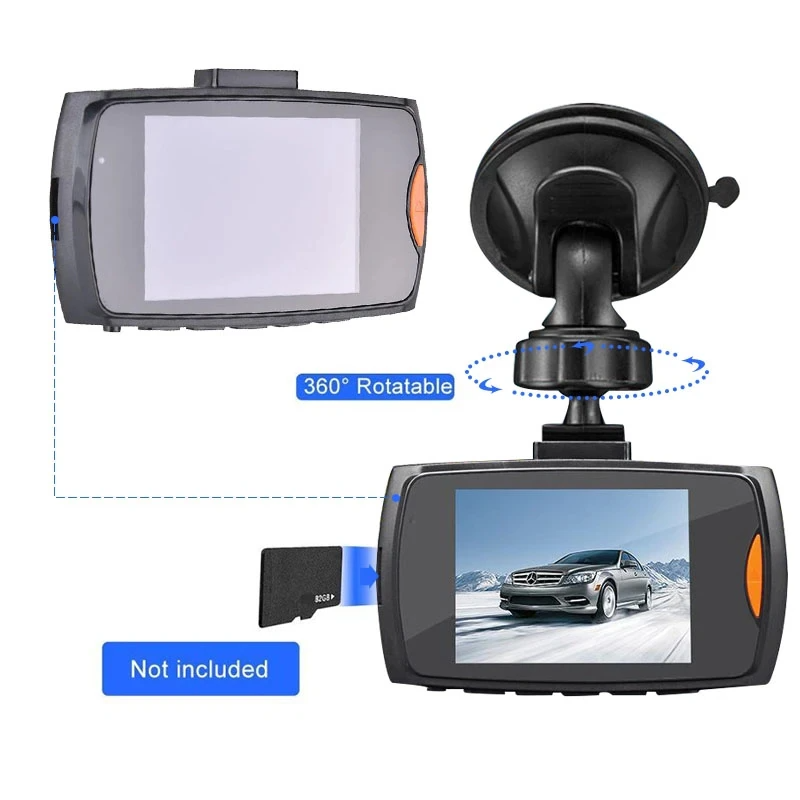 VigiCam NightGuard 2.7" — Dashcam Vision Nocturne Full HD Avant/Arrière