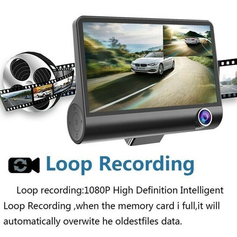 VigiCam DuoView 4" — Dashcam Double Objectif Avant/Arrière Full HD
