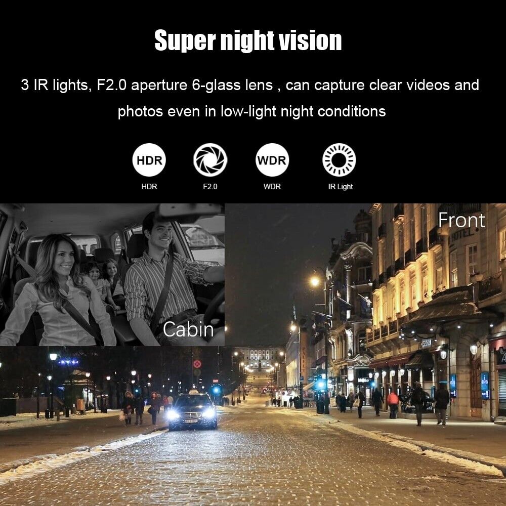 VigiCam CabinGuard — Dashcam Double Lens Habitacle & Route Full HD