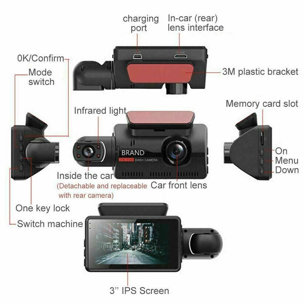 VigiCam CabinGuard — Dashcam Double Lens Habitacle & Route Full HD