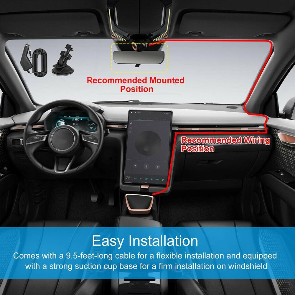 VigiCam NightGuard 2.7" — Dashcam Vision Nocturne Full HD Avant/Arrière