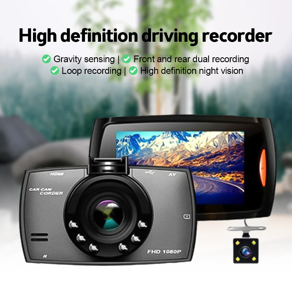 VigiCam NightGuard 2.7" — Dashcam Vision Nocturne Full HD Avant/Arrière