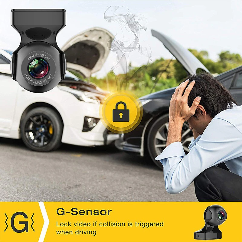 VigiCam SmartAngle 170° — Dashcam WiFi Grand Angle avec Détecteur de Choc