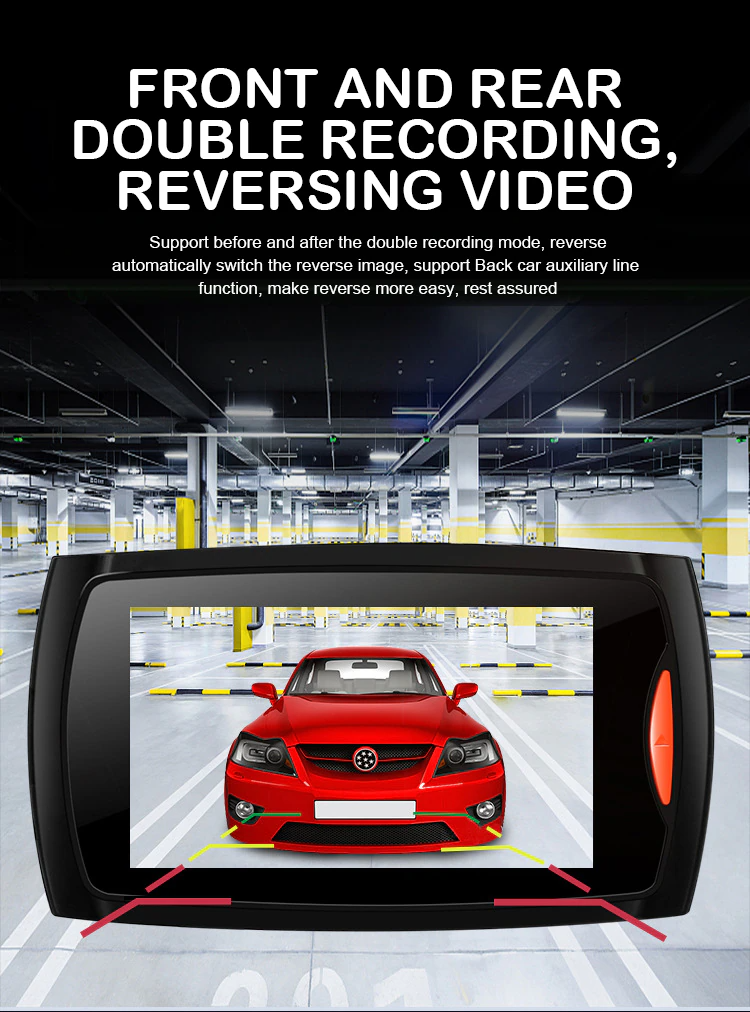 VigiCam NightGuard 2.7" — Dashcam Vision Nocturne Full HD Avant/Arrière