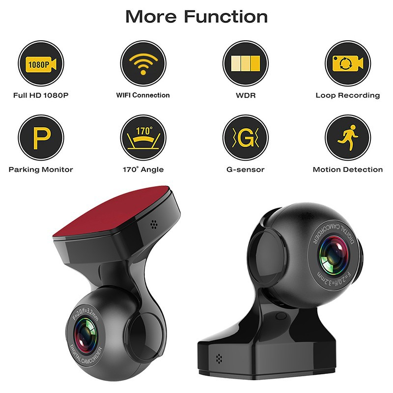 VigiCam SmartAngle 170° — Dashcam WiFi Grand Angle avec Détecteur de Choc