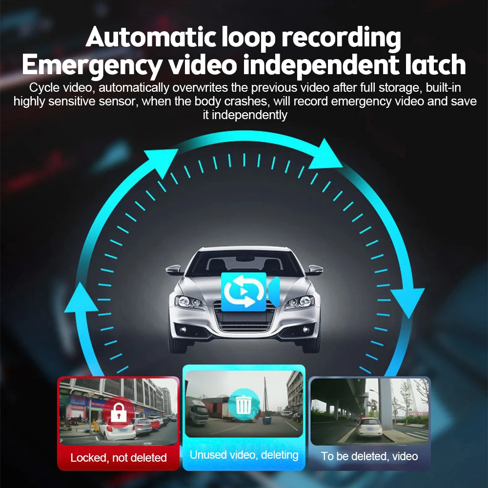 VigiCam NightGuard 2.7" — Dashcam Vision Nocturne Full HD Avant/Arrière