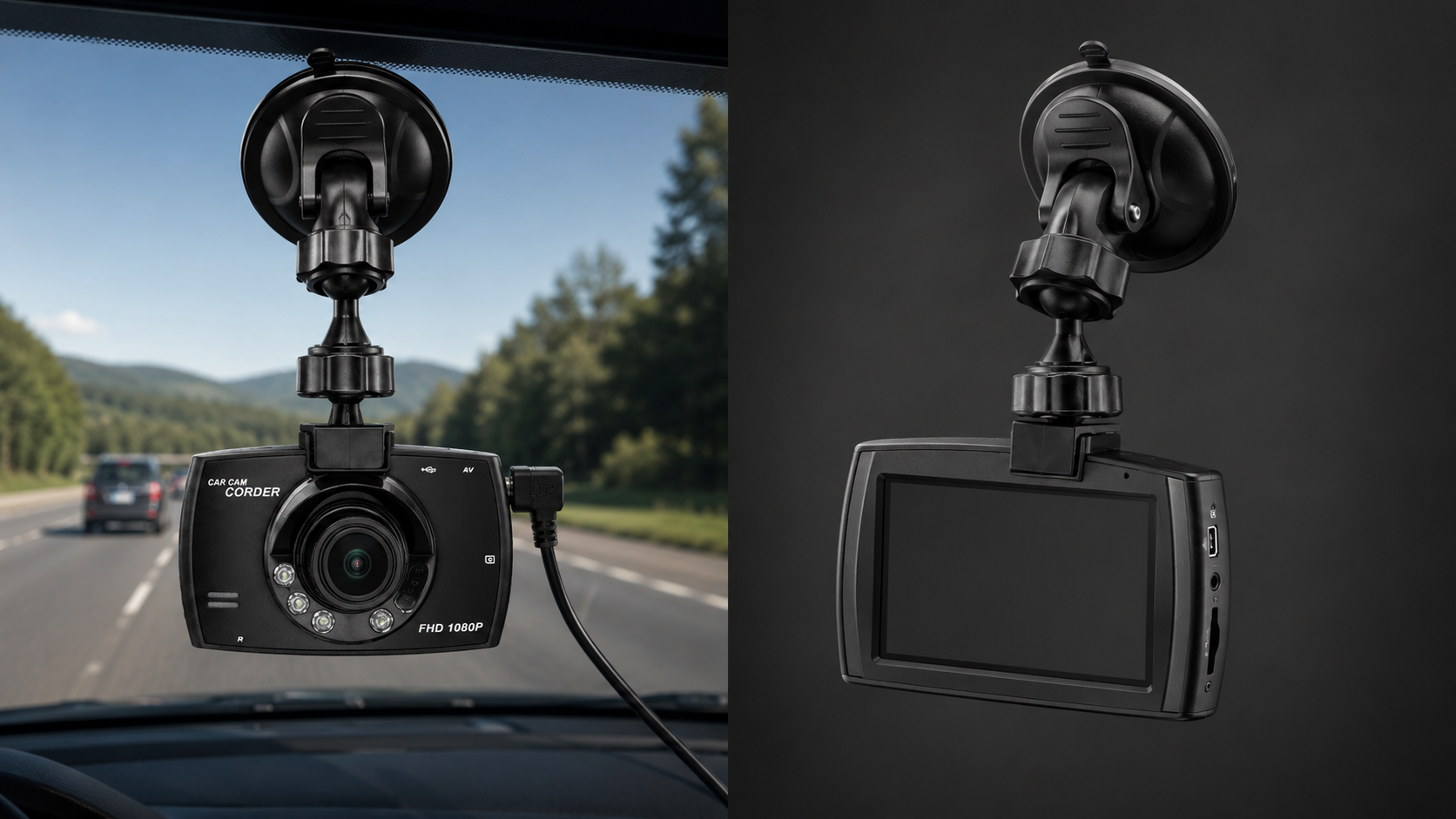 VigiCam NightGuard 2.7" — Dashcam Vision Nocturne Full HD Avant/Arrière