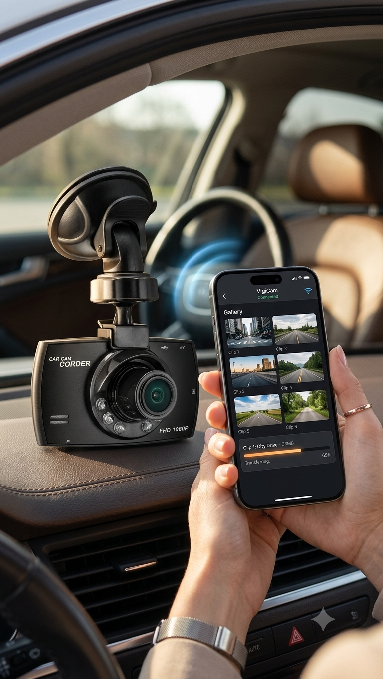 VigiCam NightGuard 2.7" — Dashcam Vision Nocturne Full HD Avant/Arrière