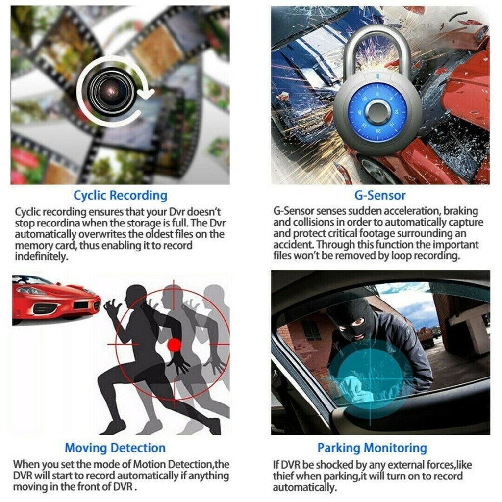 VigiCam DuoView 4" — Dashcam Double Objectif Avant/Arrière Full HD
