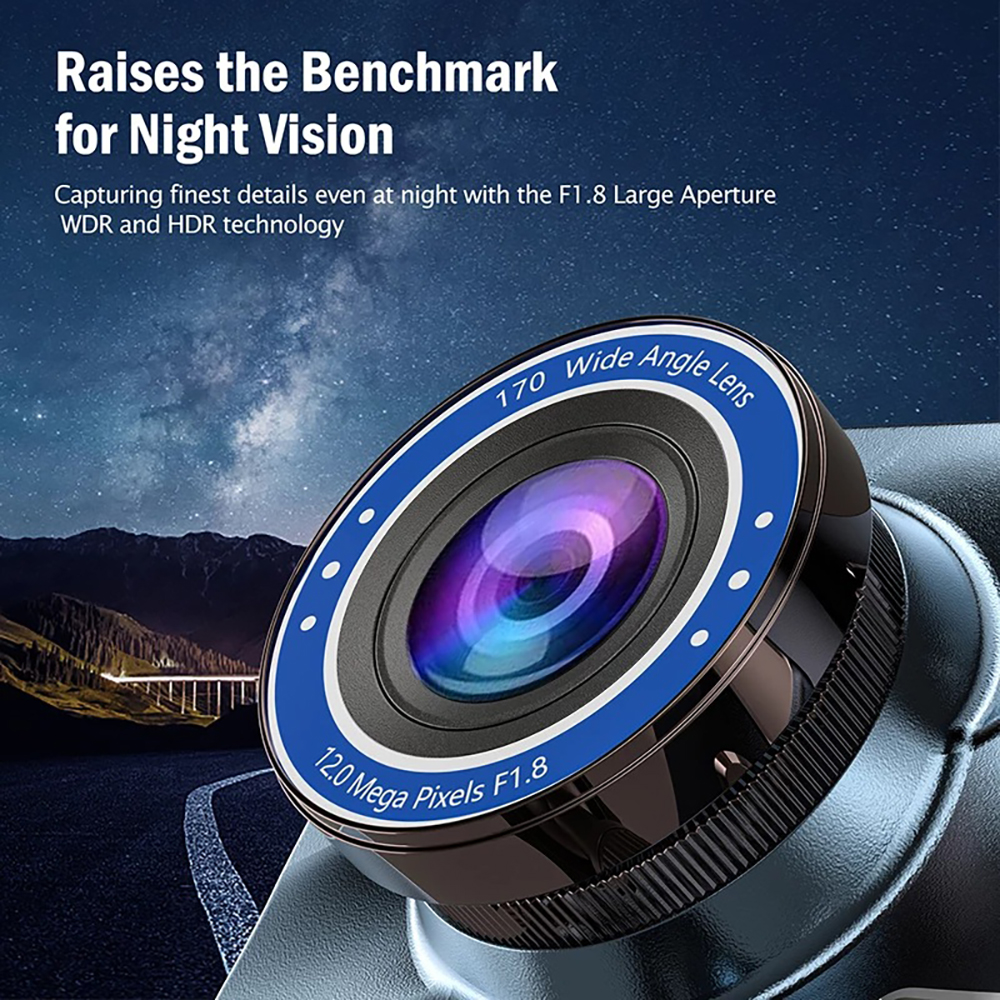 VigiCam TouchPro 4" — Dashcam Écran Tactile Double Objectif Full HD