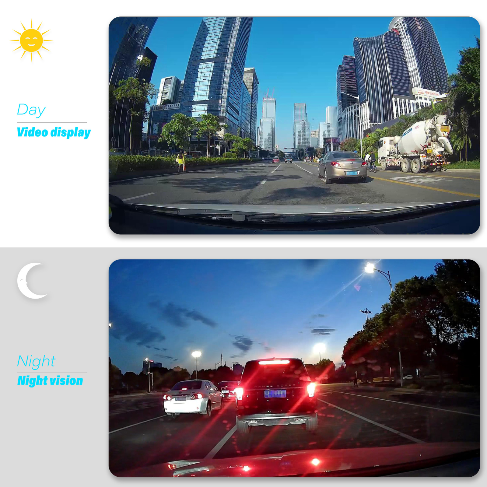 VigiCam TouchPro 4" — Dashcam Écran Tactile Double Objectif Full HD