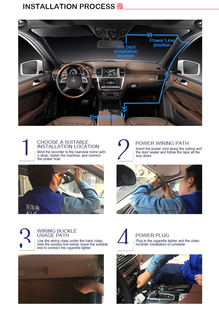 VigiCam NightGuard 2.7" — Dashcam Vision Nocturne Full HD Avant/Arrière